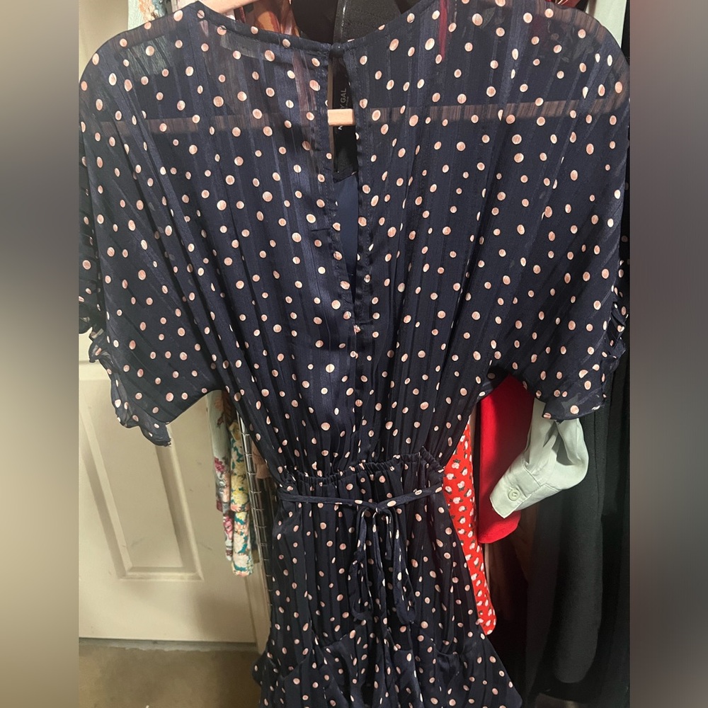 NWOT polka dot ruffle dress - Picture 6 of 6